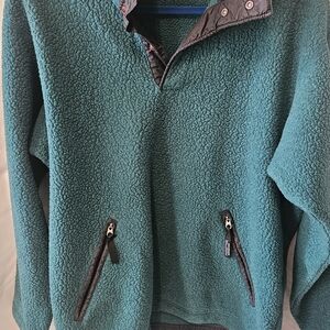 Patagonia Teal Zip Up Sweater